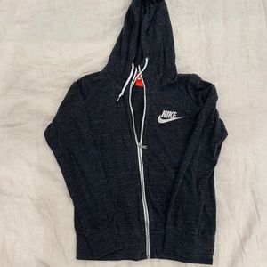 NIKE DARK GRAY ZIP UP SWEATSHIRT